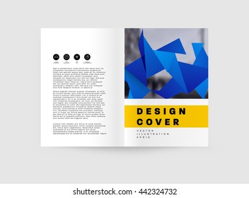 Abstract Background. Geometric Shapes and Frames for Presentation, Annual Reports, Flyers, Brochures, Leaflets, Posters, Business Cards and Document Cover Pages Design. A4 Title Sheet Template
