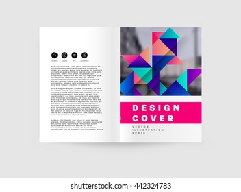 Abstract Background. Geometric Shapes and Frames for Presentation, Annual Reports, Flyers, Brochures, Leaflets, Posters, Business Cards and Document Cover Pages Design. A4 Title Sheet Template