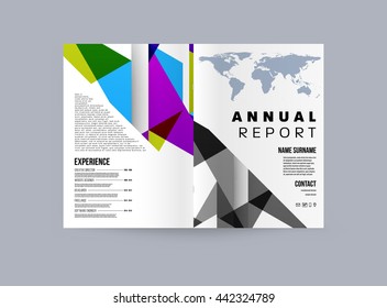 Abstract Background. Geometric Shapes and Frames for Presentation, Annual Reports, Flyers, Brochures, Leaflets, Posters, Business Cards and Document Cover Pages Design. A4 Title Sheet Template