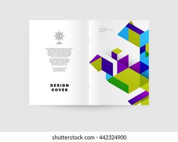 Abstract Background. Geometric Shapes and Frames for Presentation, Annual Reports, Flyers, Brochures, Leaflets, Posters, Business Cards and Document Cover Pages Design. A4 Title Sheet Template