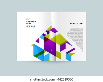 Abstract Background. Geometric Shapes and Frames for Presentation, Annual Reports, Flyers, Brochures, Leaflets, Posters, Business Cards and Document Cover Pages Design. A4 Title Sheet Template