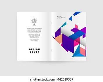 Abstract Background. Geometric Shapes and Frames for Presentation, Annual Reports, Flyers, Brochures, Leaflets, Posters, Business Cards and Document Cover Pages Design. A4 Title Sheet Template