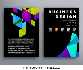 Abstract Background. Geometric Shapes and Frames for Presentation, Annual Reports, Flyers, Brochures, Leaflets, Posters, Business Cards and Document Cover Pages Design. A4 Title Sheet Template