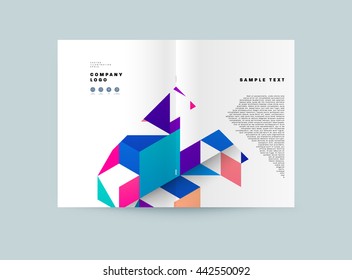 Abstract Background. Geometric Shapes and Frames for Presentation, Annual Reports, Flyers, Brochures, Leaflets, Posters, Business Cards and Document Cover Pages Design. A4 Title Sheet Template