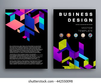 Abstract Background. Geometric Shapes and Frames for Presentation, Annual Reports, Flyers, Brochures, Leaflets, Posters, Business Cards and Document Cover Pages Design. A4 Title Sheet Template