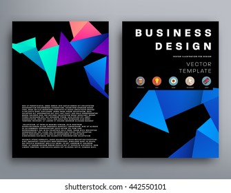 Abstract Background. Geometric Shapes and Frames for Presentation, Annual Reports, Flyers, Brochures, Leaflets, Posters, Business Cards and Document Cover Pages Design. A4 Title Sheet Template