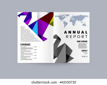 Abstract Background. Geometric Shapes and Frames for Presentation, Annual Reports, Flyers, Brochures, Leaflets, Posters, Business Cards and Document Cover Pages Design. A4 Title Sheet Template