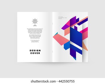 Abstract Background. Geometric Shapes and Frames for Presentation, Annual Reports, Flyers, Brochures, Leaflets, Posters, Business Cards and Document Cover Pages Design. A4 Title Sheet Template