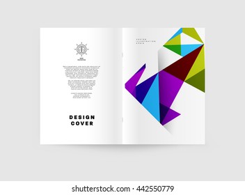 Abstract Background. Geometric Shapes and Frames for Presentation, Annual Reports, Flyers, Brochures, Leaflets, Posters, Business Cards and Document Cover Pages Design. A4 Title Sheet Template