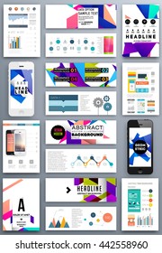 Abstract Background. Geometric Shapes and Frames for Presentation, Annual Reports, Flyers, Brochures, Leaflets, Posters, Business Cards and Document Cover Pages Design. A4 Title Sheet Template