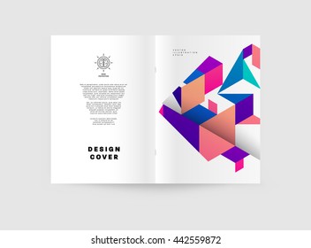 Abstract Background. Geometric Shapes and Frames for Presentation, Annual Reports, Flyers, Brochures, Leaflets, Posters, Business Cards and Document Cover Pages Design. A4 Title Sheet Template