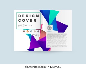 Abstract Background. Geometric Shapes and Frames for Presentation, Annual Reports, Flyers, Brochures, Leaflets, Posters, Business Cards and Document Cover Pages Design. A4 Title Sheet Template