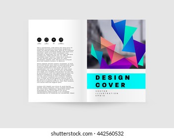 Abstract Background. Geometric Shapes and Frames for Presentation, Annual Reports, Flyers, Brochures, Leaflets, Posters, Business Cards and Document Cover Pages Design. A4 Title Sheet Template