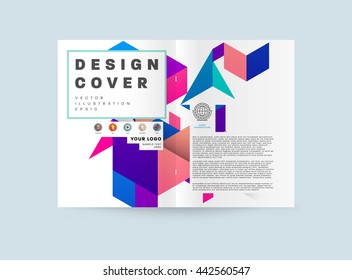 Abstract Background. Geometric Shapes and Frames for Presentation, Annual Reports, Flyers, Brochures, Leaflets, Posters, Business Cards and Document Cover Pages Design. A4 Title Sheet Template