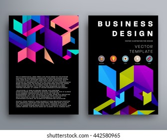 Abstract Background. Geometric Shapes and Frames for Presentation, Annual Reports, Flyers, Brochures, Leaflets, Posters, Business Cards and Document Cover Pages Design. A4 Title Sheet Template