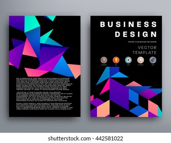 Abstract Background. Geometric Shapes and Frames for Presentation, Annual Reports, Flyers, Brochures, Leaflets, Posters, Business Cards and Document Cover Pages Design. A4 Title Sheet Template