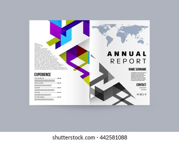 Abstract Background. Geometric Shapes and Frames for Presentation, Annual Reports, Flyers, Brochures, Leaflets, Posters, Business Cards and Document Cover Pages Design. A4 Title Sheet Template