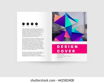Abstract Background. Geometric Shapes and Frames for Presentation, Annual Reports, Flyers, Brochures, Leaflets, Posters, Business Cards and Document Cover Pages Design. A4 Title Sheet Template