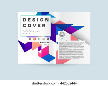 Abstract Background. Geometric Shapes and Frames for Presentation, Annual Reports, Flyers, Brochures, Leaflets, Posters, Business Cards and Document Cover Pages Design. A4 Title Sheet Template