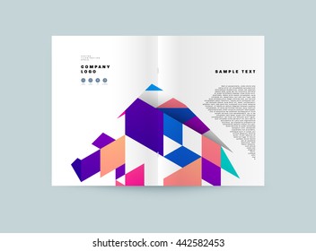 Abstract Background. Geometric Shapes and Frames for Presentation, Annual Reports, Flyers, Brochures, Leaflets, Posters, Business Cards and Document Cover Pages Design. A4 Title Sheet Template