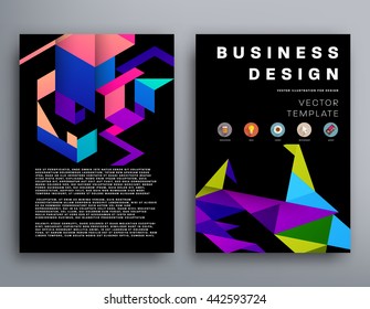 Abstract Background. Geometric Shapes and Frames for Presentation, Annual Reports, Flyers, Brochures, Leaflets, Posters, Business Cards and Document Cover Pages Design. A4 Title Sheet Template
