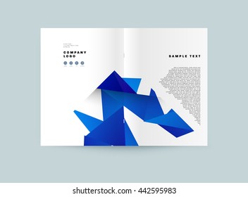 Abstract Background. Geometric Shapes and Frames for Presentation, Annual Reports, Flyers, Brochures, Leaflets, Posters, Business Cards and Document Cover Pages Design. A4 Title Sheet Template