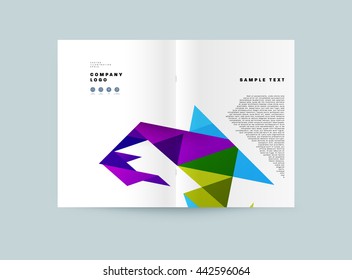 Abstract Background. Geometric Shapes and Frames for Presentation, Annual Reports, Flyers, Brochures, Leaflets, Posters, Business Cards and Document Cover Pages Design. A4 Title Sheet Template