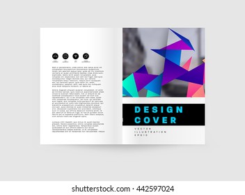 Abstract Background. Geometric Shapes and Frames for Presentation, Annual Reports, Flyers, Brochures, Leaflets, Posters, Business Cards and Document Cover Pages Design. A4 Title Sheet Template