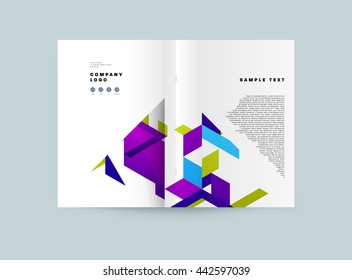 Abstract Background. Geometric Shapes and Frames for Presentation, Annual Reports, Flyers, Brochures, Leaflets, Posters, Business Cards and Document Cover Pages Design. A4 Title Sheet Template