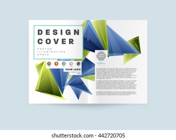 Abstract Background. Geometric Shapes and Frames for Presentation, Annual Reports, Flyers, Brochures, Leaflets, Posters, Business Cards and Document Cover Pages Design. A4 Title Sheet Template