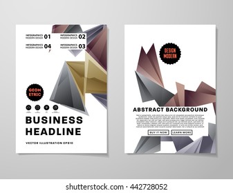 Abstract Background. Geometric Shapes and Frames for Presentation, Annual Reports, Flyers, Brochures, Leaflets, Posters, Business Cards and Document Cover Pages Design. A4 Title Sheet Template