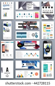 Abstract Background. Geometric Shapes and Frames for Presentation, Annual Reports, Flyers, Brochures, Leaflets, Posters, Business Cards and Document Cover Pages Design. A4 Title Sheet Template