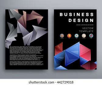 Abstract Background. Geometric Shapes and Frames for Presentation, Annual Reports, Flyers, Brochures, Leaflets, Posters, Business Cards and Document Cover Pages Design. A4 Title Sheet Template