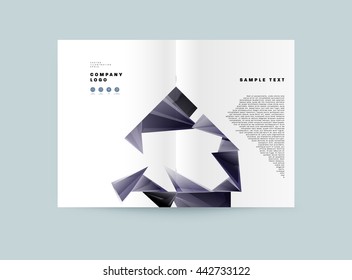 Abstract Background. Geometric Shapes and Frames for Presentation, Annual Reports, Flyers, Brochures, Leaflets, Posters, Business Cards and Document Cover Pages Design. A4 Title Sheet Template