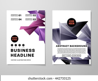 Abstract Background. Geometric Shapes and Frames for Presentation, Annual Reports, Flyers, Brochures, Leaflets, Posters, Business Cards and Document Cover Pages Design. A4 Title Sheet Template