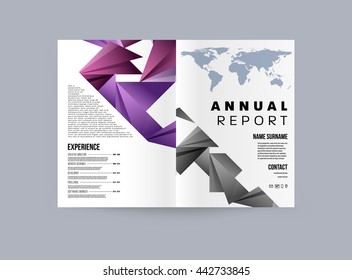 Abstract Background. Geometric Shapes and Frames for Presentation, Annual Reports, Flyers, Brochures, Leaflets, Posters, Business Cards and Document Cover Pages Design. A4 Title Sheet Template