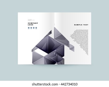 Abstract Background. Geometric Shapes and Frames for Presentation, Annual Reports, Flyers, Brochures, Leaflets, Posters, Business Cards and Document Cover Pages Design. A4 Title Sheet Template