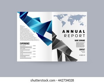 Abstract Background. Geometric Shapes and Frames for Presentation, Annual Reports, Flyers, Brochures, Leaflets, Posters, Business Cards and Document Cover Pages Design. A4 Title Sheet Template