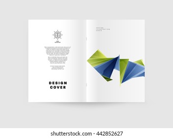 Abstract Background. Geometric Shapes and Frames for Presentation, Annual Reports, Flyers, Brochures, Leaflets, Posters, Business Cards and Document Cover Pages Design. A4 Title Sheet Template