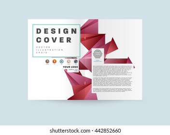 Abstract Background. Geometric Shapes and Frames for Presentation, Annual Reports, Flyers, Brochures, Leaflets, Posters, Business Cards and Document Cover Pages Design. A4 Title Sheet Template