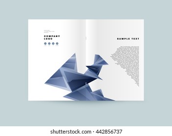 Abstract Background. Geometric Shapes and Frames for Presentation, Annual Reports, Flyers, Brochures, Leaflets, Posters, Business Cards and Document Cover Pages Design. A4 Title Sheet Template