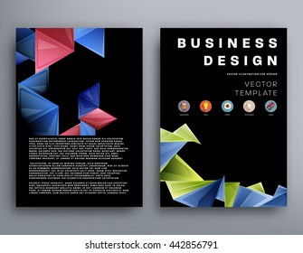 Abstract Background. Geometric Shapes and Frames for Presentation, Annual Reports, Flyers, Brochures, Leaflets, Posters, Business Cards and Document Cover Pages Design. A4 Title Sheet Template