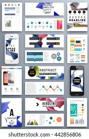 Abstract Background. Geometric Shapes and Frames for Presentation, Annual Reports, Flyers, Brochures, Leaflets, Posters, Business Cards and Document Cover Pages Design. A4 Title Sheet Template
