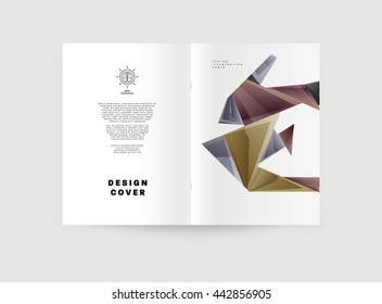 Abstract Background. Geometric Shapes and Frames for Presentation, Annual Reports, Flyers, Brochures, Leaflets, Posters, Business Cards and Document Cover Pages Design. A4 Title Sheet Template