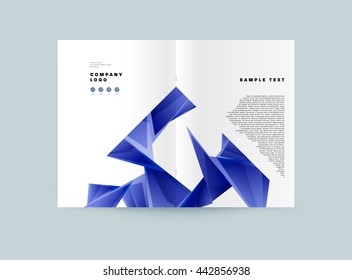 Abstract Background. Geometric Shapes and Frames for Presentation, Annual Reports, Flyers, Brochures, Leaflets, Posters, Business Cards and Document Cover Pages Design. A4 Title Sheet Template