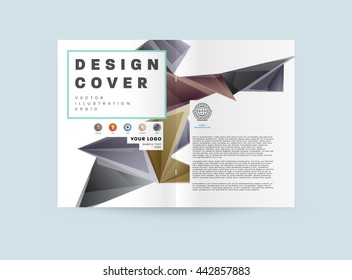 Abstract Background. Geometric Shapes and Frames for Presentation, Annual Reports, Flyers, Brochures, Leaflets, Posters, Business Cards and Document Cover Pages Design. A4 Title Sheet Template