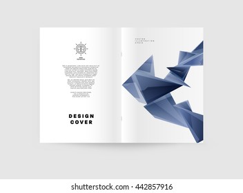 Abstract Background. Geometric Shapes and Frames for Presentation, Annual Reports, Flyers, Brochures, Leaflets, Posters, Business Cards and Document Cover Pages Design. A4 Title Sheet Template