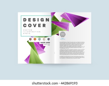 Abstract Background. Geometric Shapes and Frames for Presentation, Annual Reports, Flyers, Brochures, Leaflets, Posters, Business Cards and Document Cover Pages Design. A4 Title Sheet Template