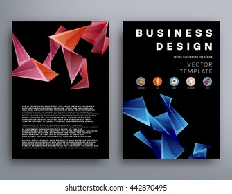 Abstract Background. Geometric Shapes and Frames for Presentation, Annual Reports, Flyers, Brochures, Leaflets, Posters, Business Cards and Document Cover Pages Design. A4 Title Sheet Template
