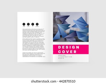 Abstract Background. Geometric Shapes and Frames for Presentation, Annual Reports, Flyers, Brochures, Leaflets, Posters, Business Cards and Document Cover Pages Design. A4 Title Sheet Template